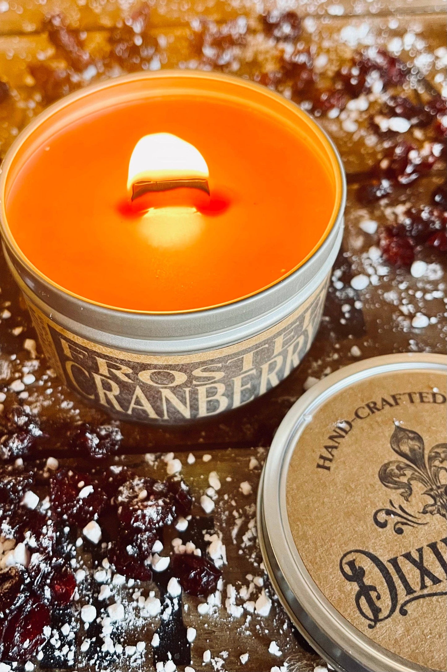 Frosted Cranberry - Wooden Wick Candle