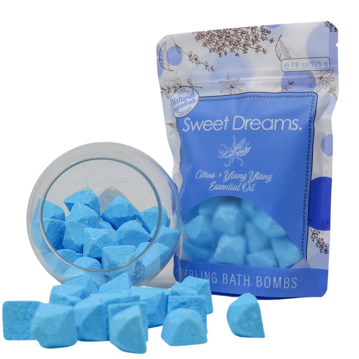 Fizzling bath bombs for sleep