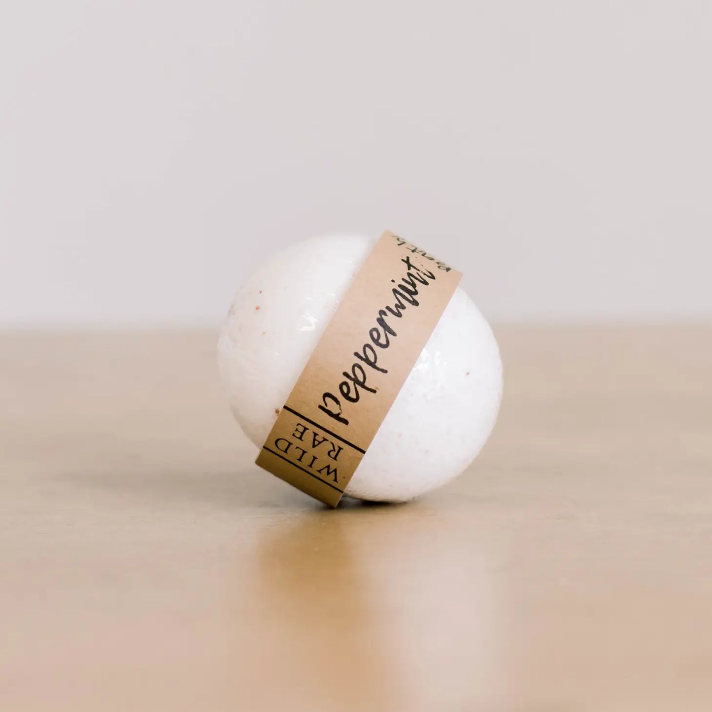 white essential oil bath bomb