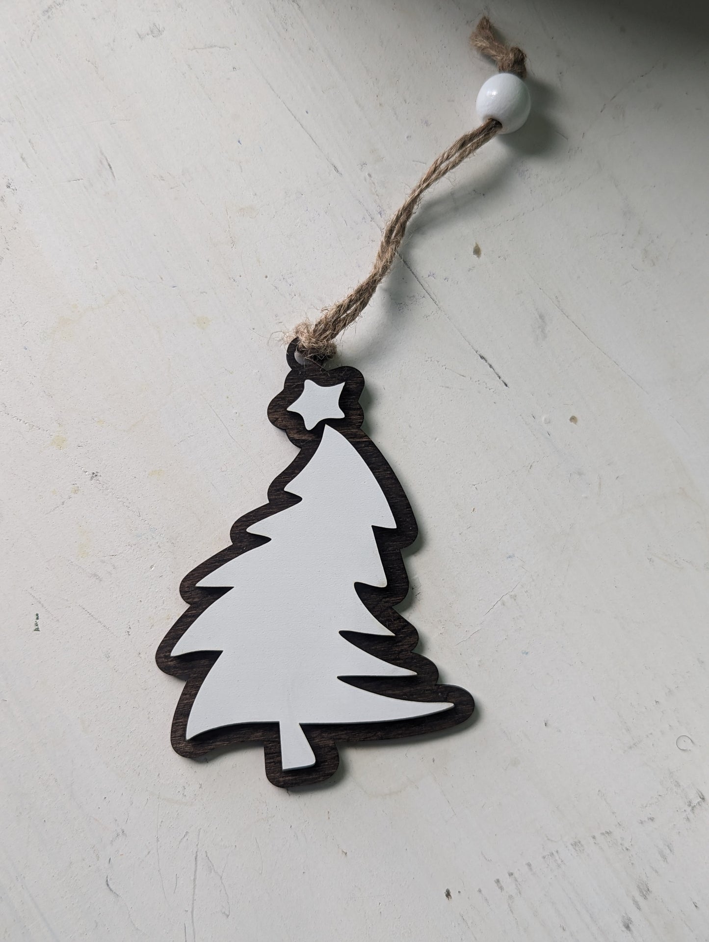 Wood Christmas Tree Ornament