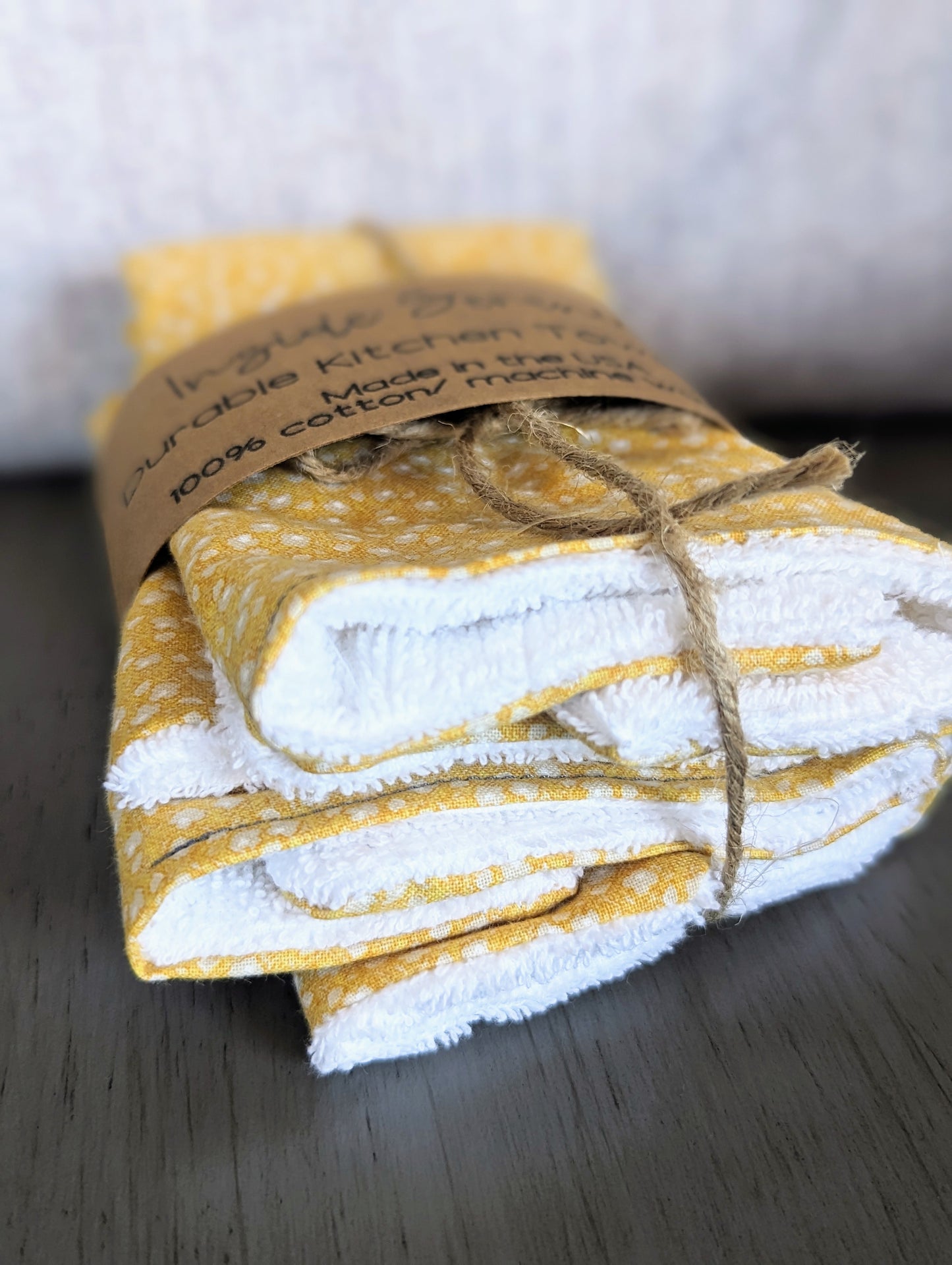 Yellow Dot Kitchen Towel Minis