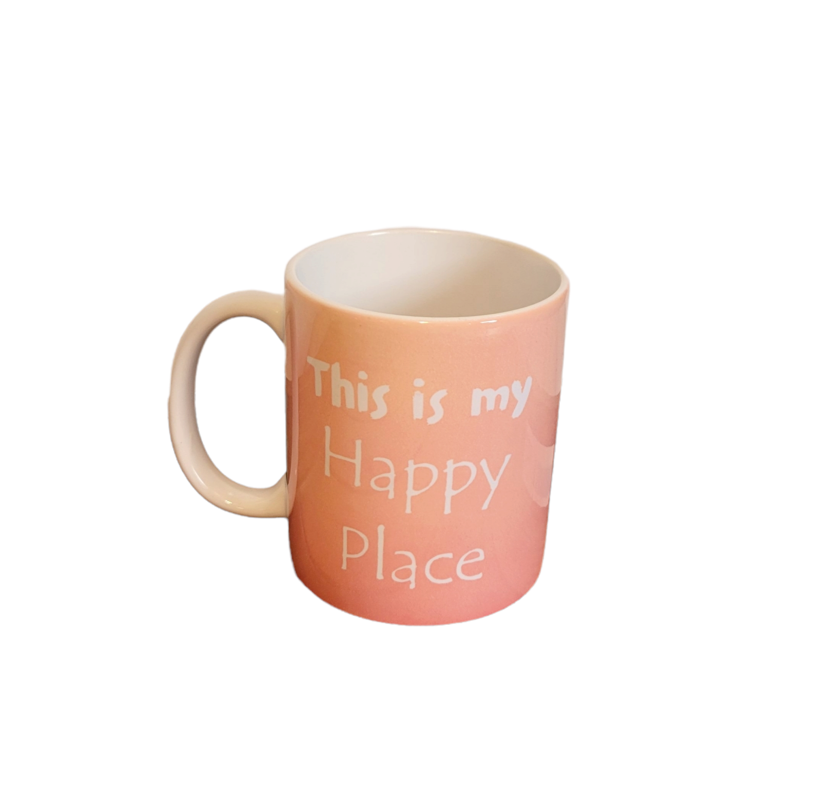 this is my happy place coffee mug with white background