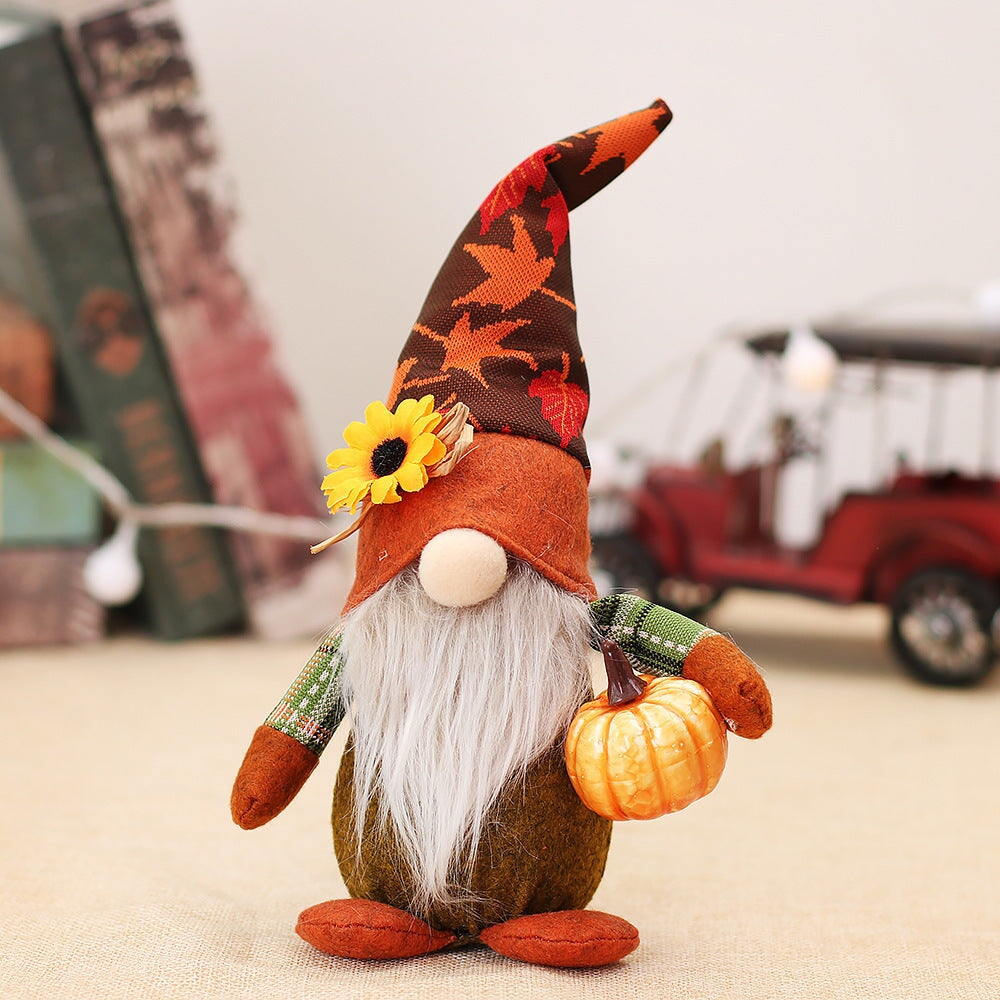 one soft plush gnome in a set of two