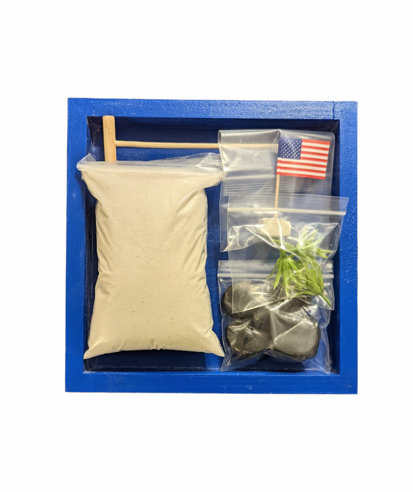 Blue Miniature Zen Garden