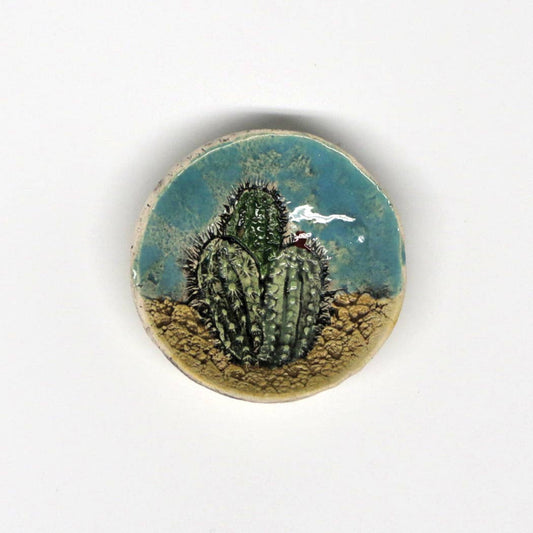 small handmade cactus trinket bowl.