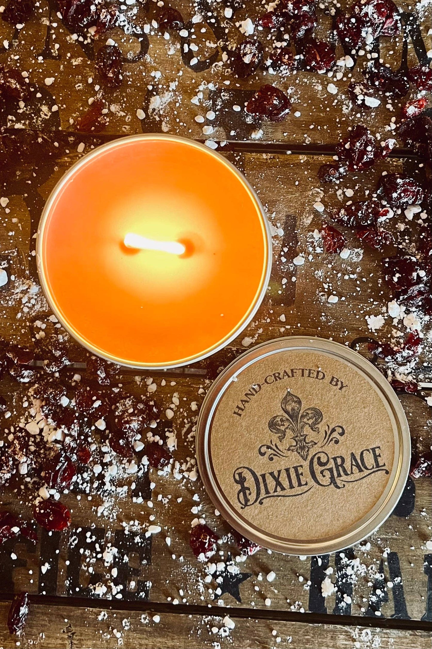 Frosted Cranberry - Wooden Wick Candle