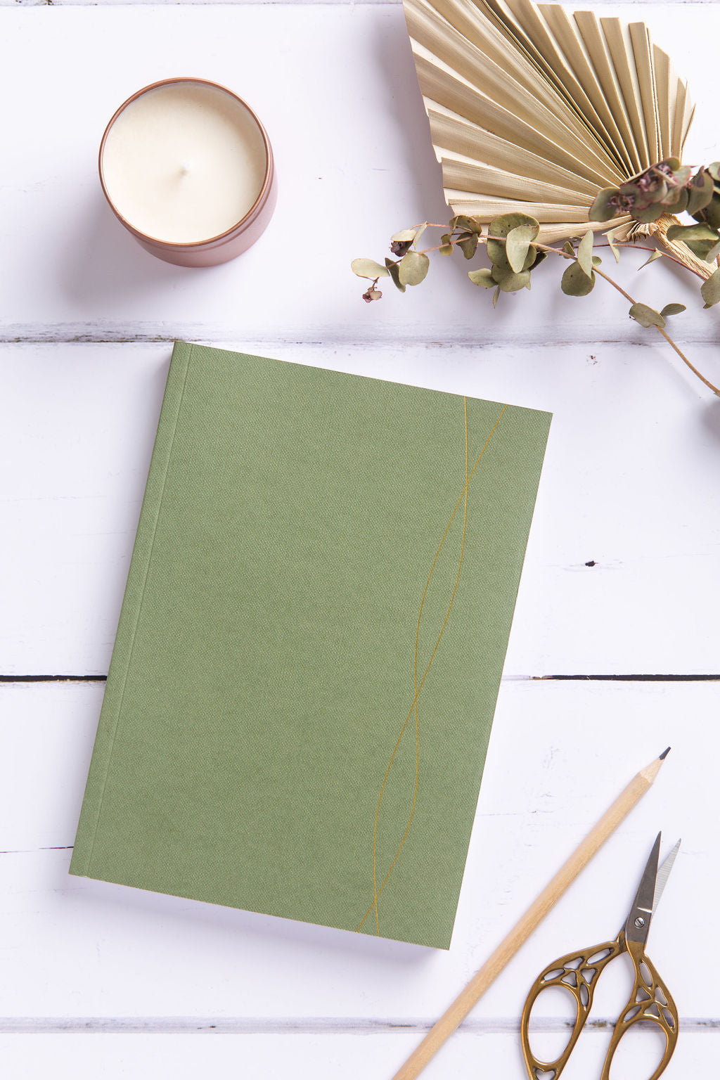 Mid-Green Lined Journal