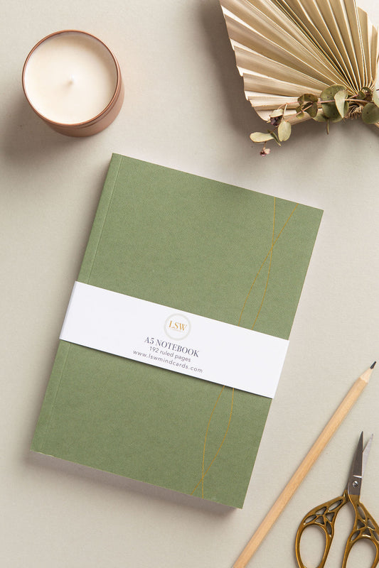 Mid-Green Lined Journal