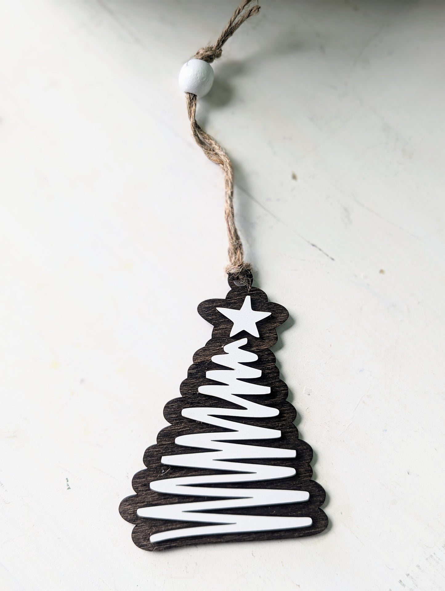 Wood Christmas Tree Ornament