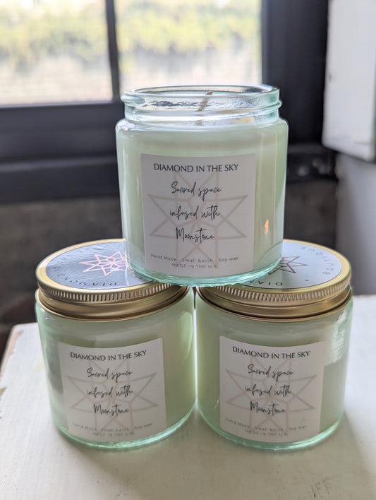 Sacred Space Candle Infused with Moonstone