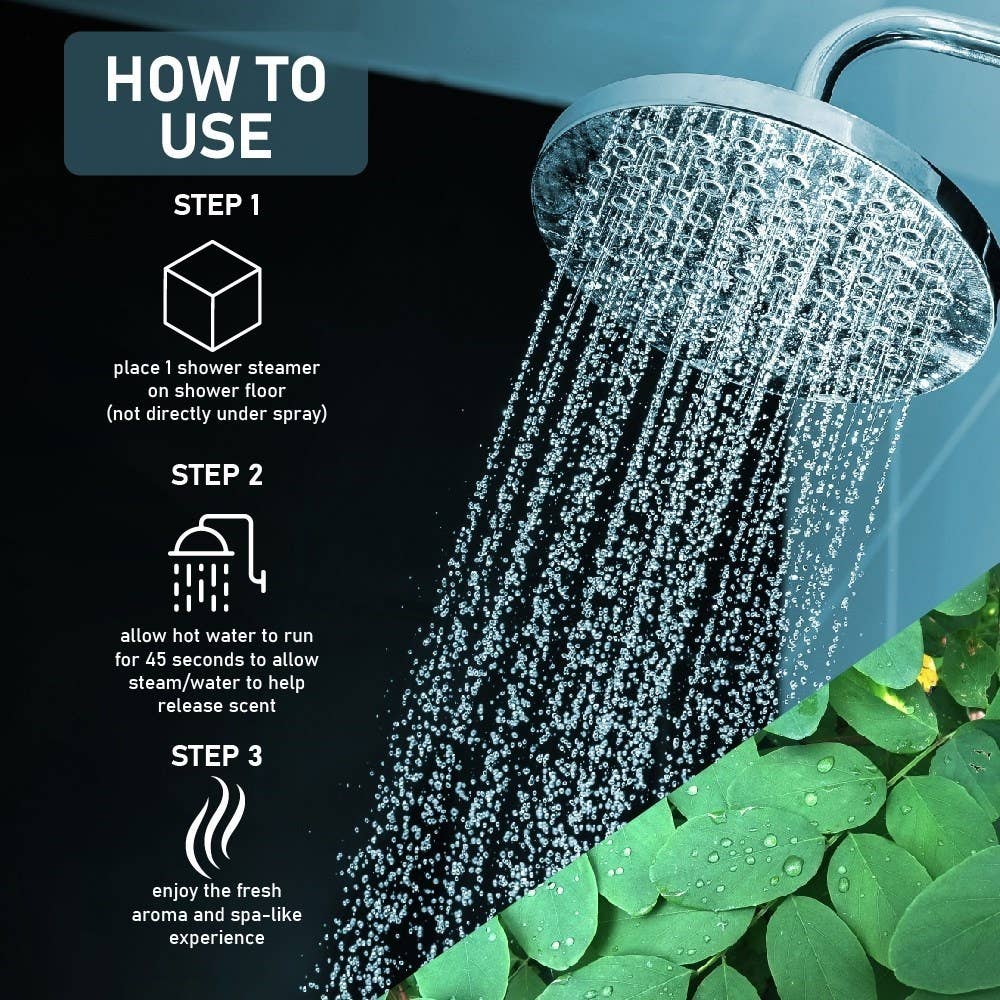 Extra Large Shower Steamers- Family Man (Ocean + Bergamot)