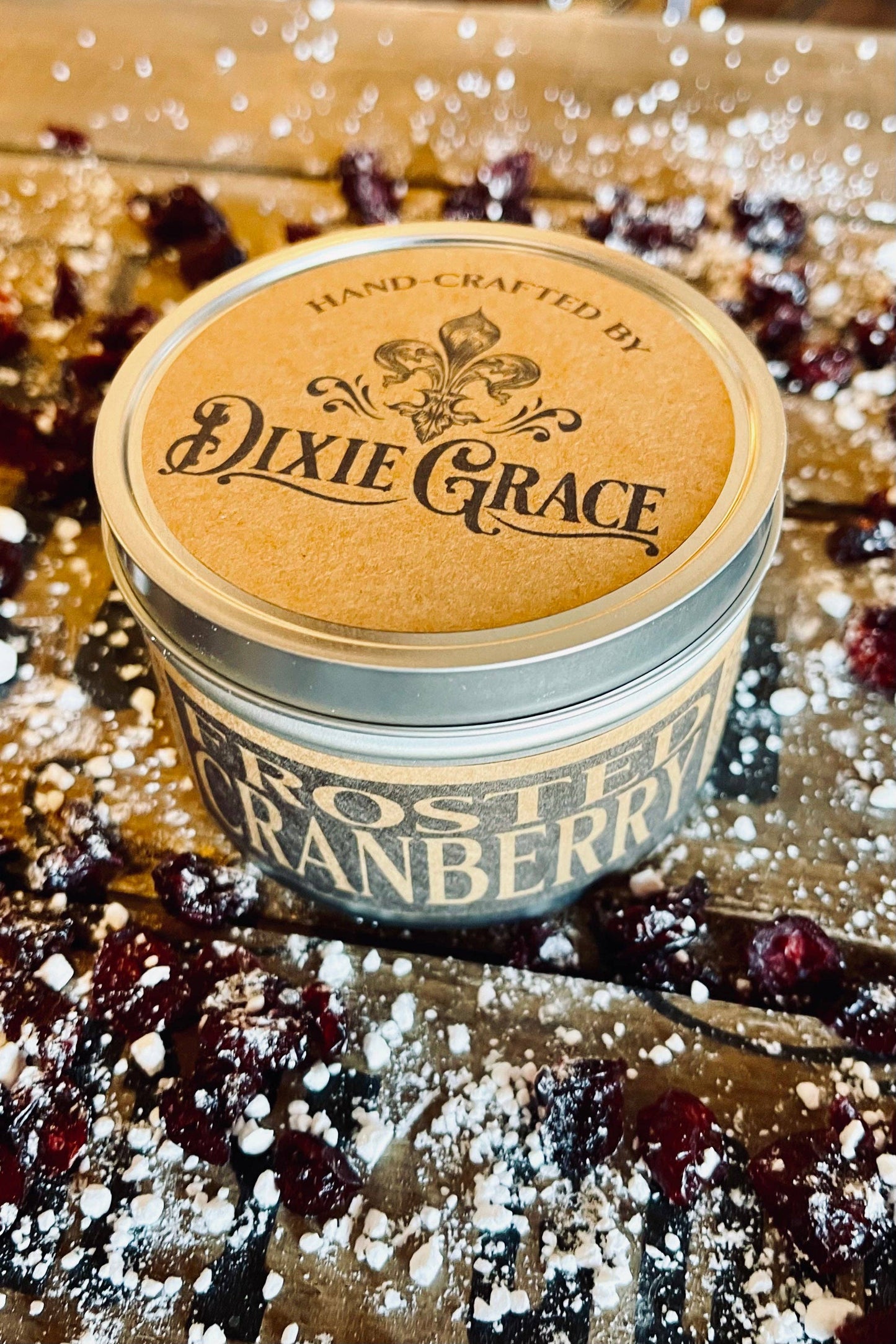 Frosted Cranberry - Wooden Wick Candle