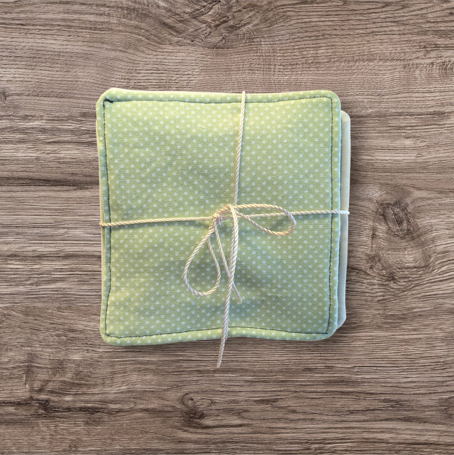 Green Stripe Cloth Coasters