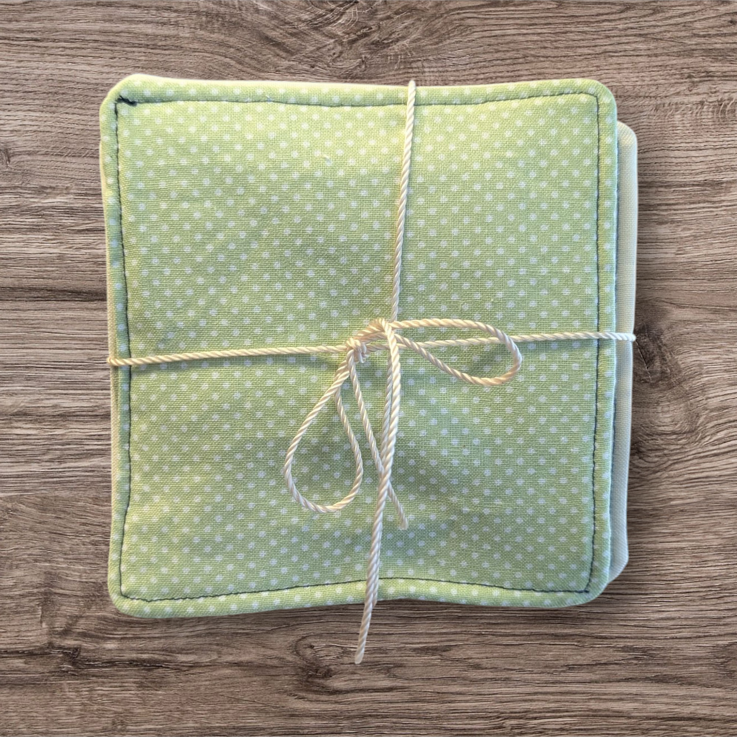 Green Stripe Cloth Coasters