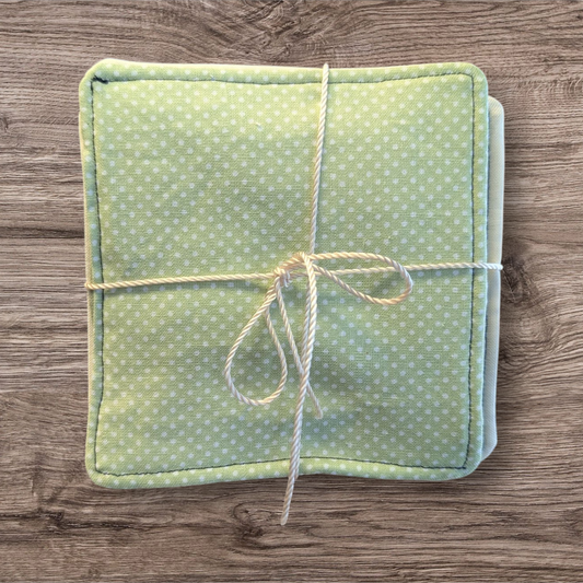 Green Stripe Cloth Coasters