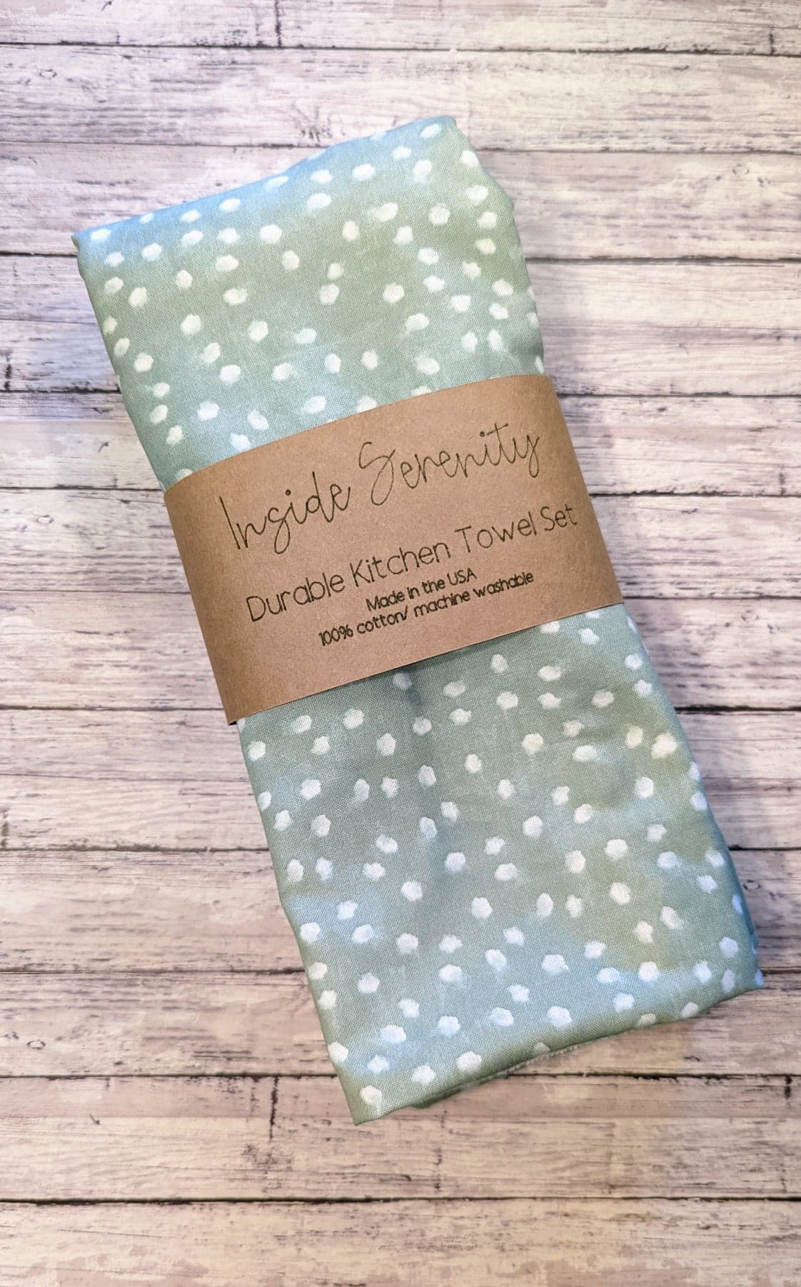 green dot kitchen towel