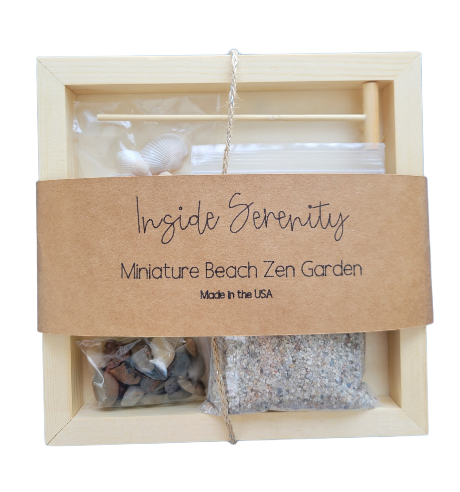 beach zen garden kit in packaging.