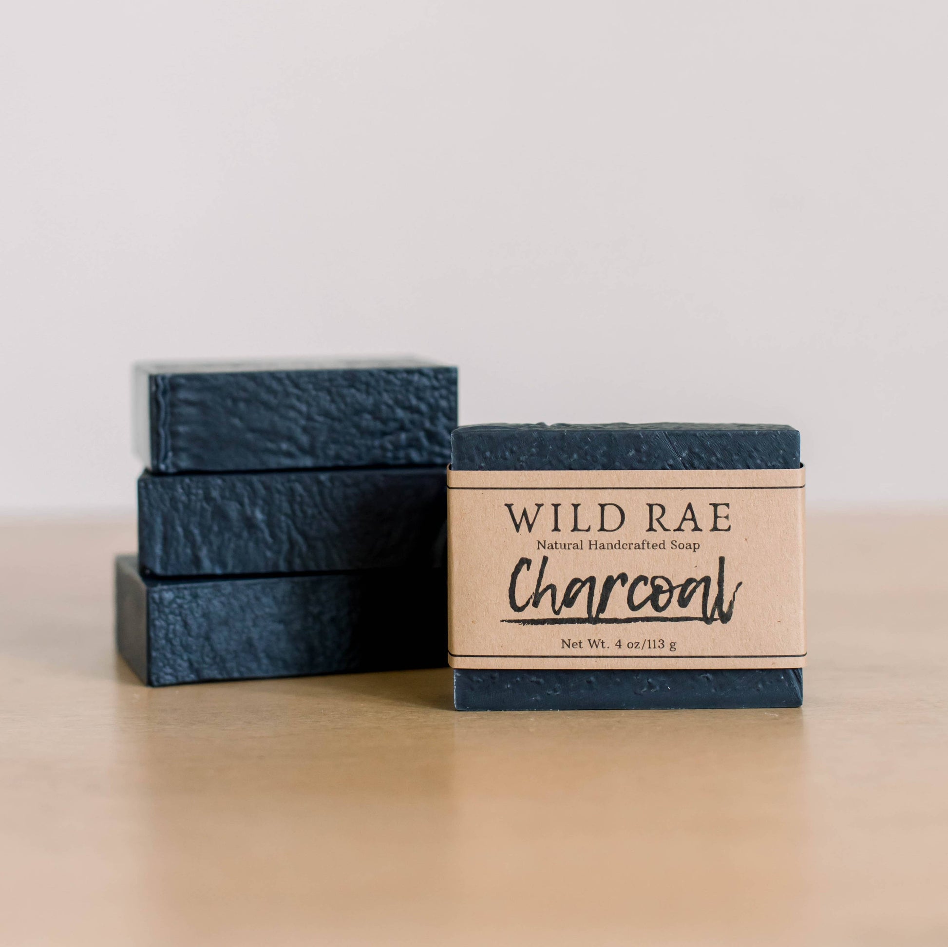 Black charcoal natural soap bar